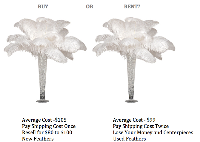 cheap feather centerpieces