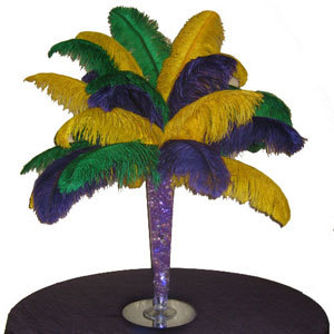 Mardi Gras Ostrich Feather Centerpiece