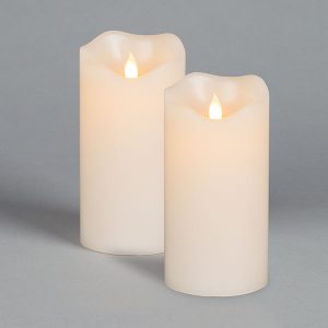 6" Motion Flame Pillars